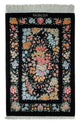 Tapis persan - Ghom - 89 x 60 cm - bleu foncé