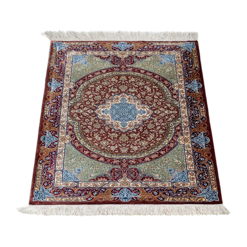 Perserteppich - Ghom 90 x 61 cm - mehrfarbig