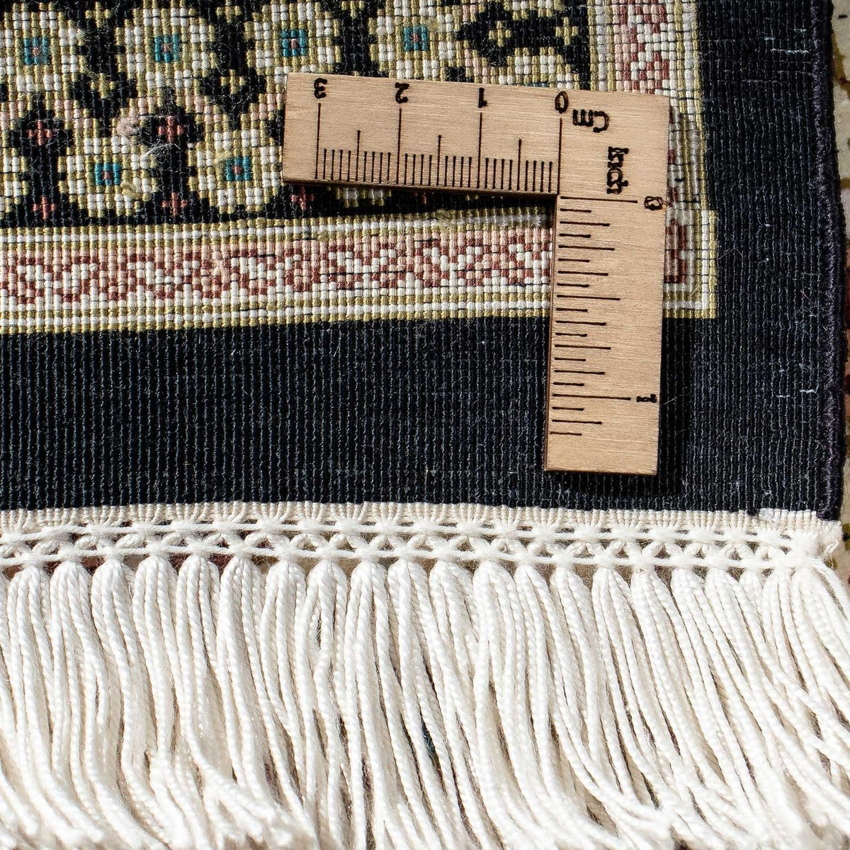 Perserteppich - Ghom 89 x 59 cm - dunkelblau