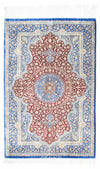 Tapis de Qom Tapis 78x117cm - Tapis persan - Rectangle / Bleu / 78 x 117 cm Rectangle