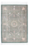 Qom Tappeto 83x120cm - Tappeto persiano - Rettangolo / Grigio chiaro / 83 x 120 cm Rettangolo