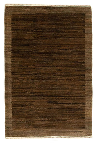 Tapis Gabbeh - Indus - 93 x 60 cm - marron foncé