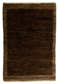 Tapis Gabbeh - Indus - 88 x 58 cm - marron foncé