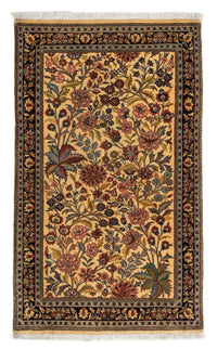 Tapis persan - Ghom - 113 x 68 cm - jaune moutarde