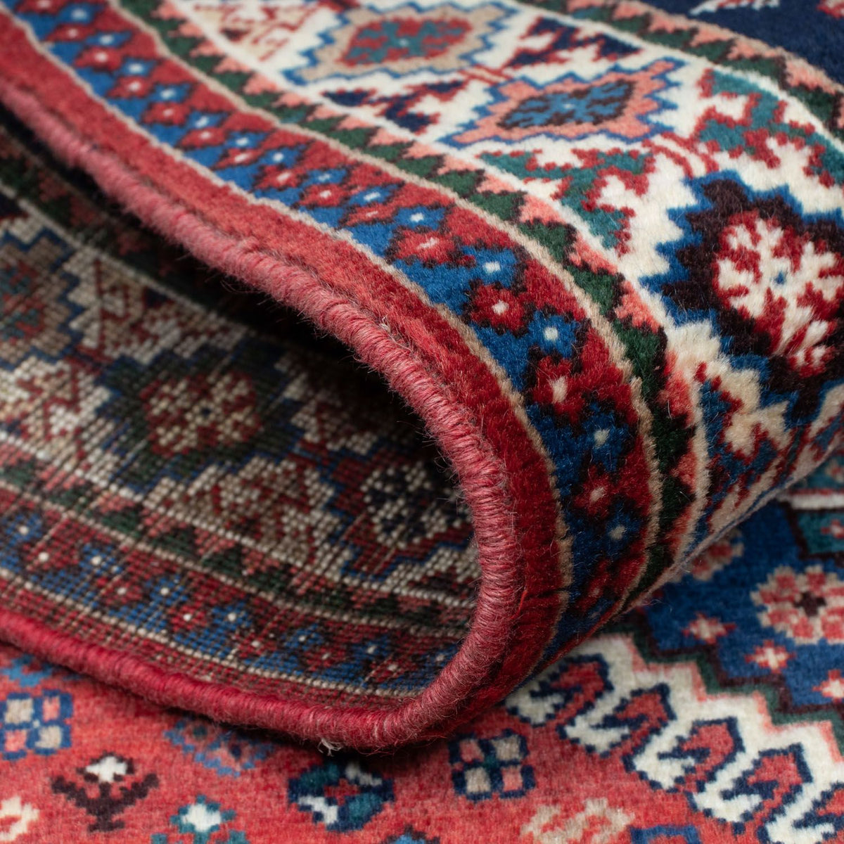 Perserteppich - Nomadic 147 x 102 cm - dunkelrot