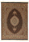 Tapis de Tabriz - 50 rangs Tapis 80x120cm - Tapis persan - bleu foncé - Rectangle / Bleu foncé / 80 x 120 cm Rectangle