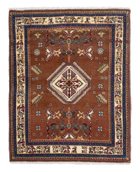 Tapis persan - Nomadic - 158 x 120 cm - marron