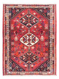 Tapis persan - Nomadic - 153 x 120 cm - rouge foncé