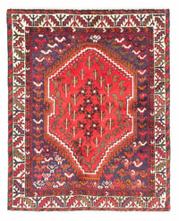 Tapis persan - Nomadic - 139 x 111 cm - rouge foncé