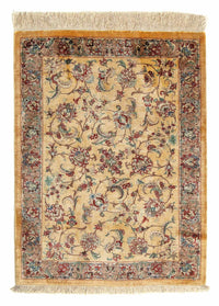 Tapis persan - Ghom - 82 x 59 cm - marron clair