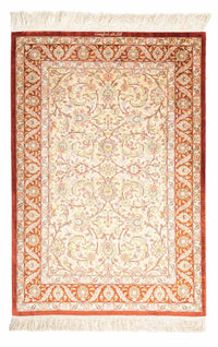 Tapis persan - Ghom - 123 x 83 cm - beige