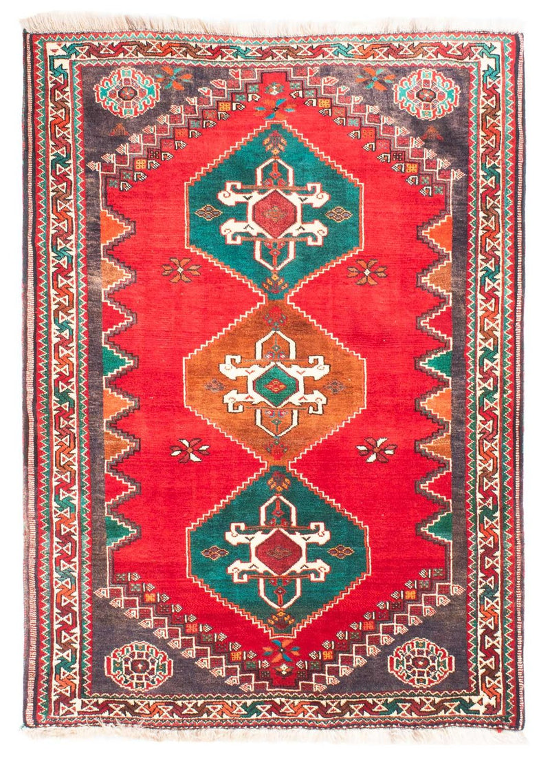 Perserteppich - Nomadic 160 x 110 cm - dunkelrot
