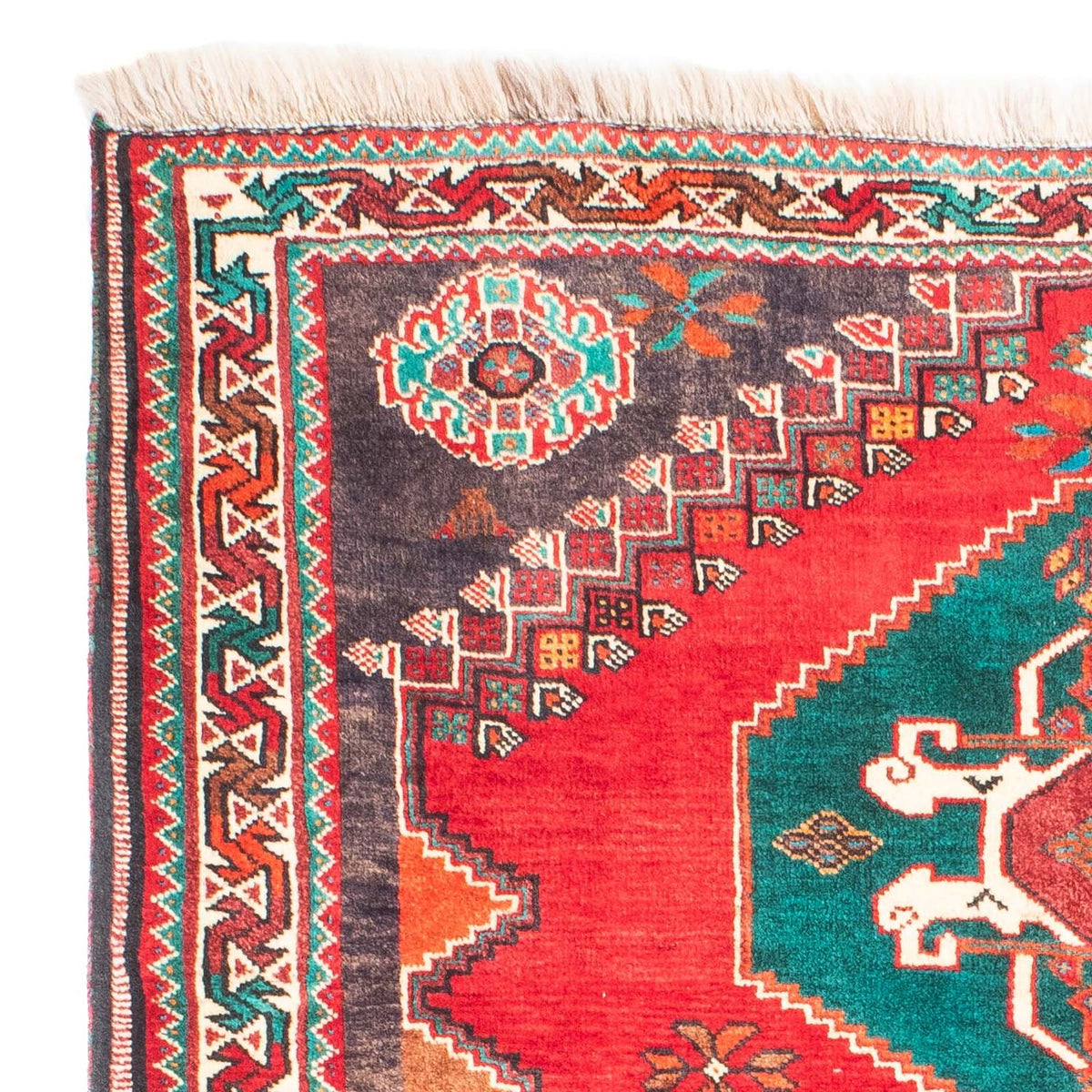 Perserteppich - Nomadic 160 x 110 cm - dunkelrot