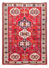 Qashqai Tapis 112x158cm - Tapis persan - rouge foncé - Rectangle / Rouge foncé / 112 x 158 cm Rectangle