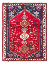 Tapis persan - Nomadic - 157 x 119 cm - rouge foncé