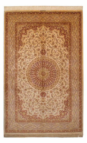 Seidenteppich - Ghom Seide - Premium 237 x 154 cm Teppich Wohnzimmer
