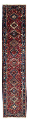 Yalameh Tapis 80x368cm - Tapis persan - rouge foncé - Tapis de couloir / Rouge foncé / 80 x 368 cm Tapis de couloir