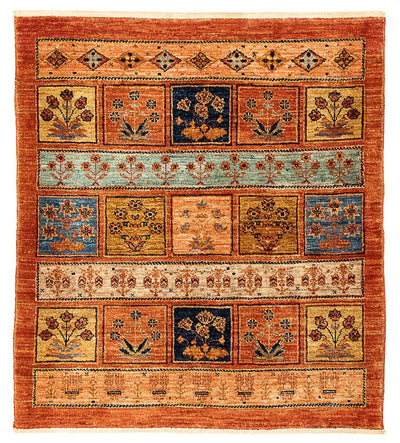 Pakistan Teppich 85x93cm - Orientteppich - rost