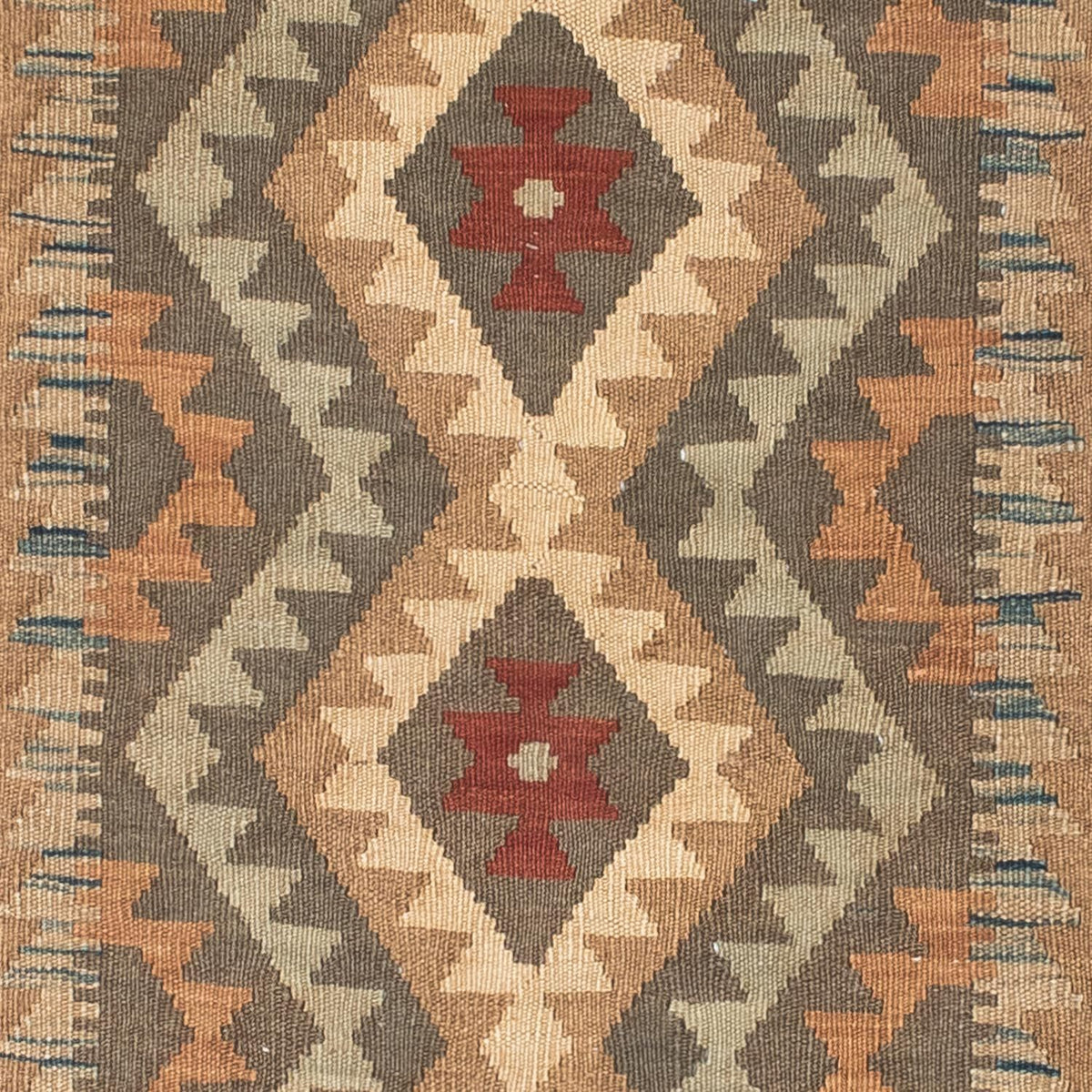 Tapis de couloir Tapis Kelim - Oriental - 192 x 83 cm - marron clair