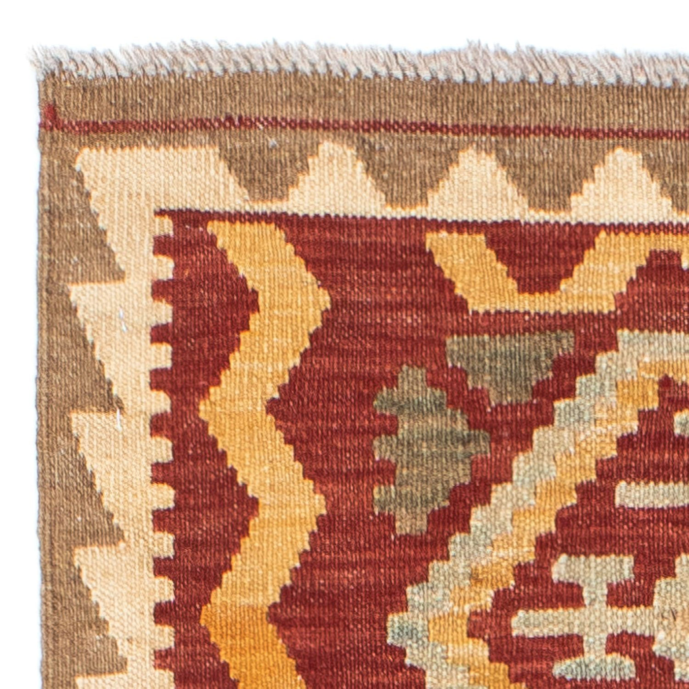 Kelim Teppich - Oriental 196 x 76 cm - hellbraun