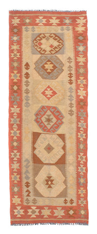 Tapis de couloir Tapis Kelim - Splash - 199 x 67 cm - beige
