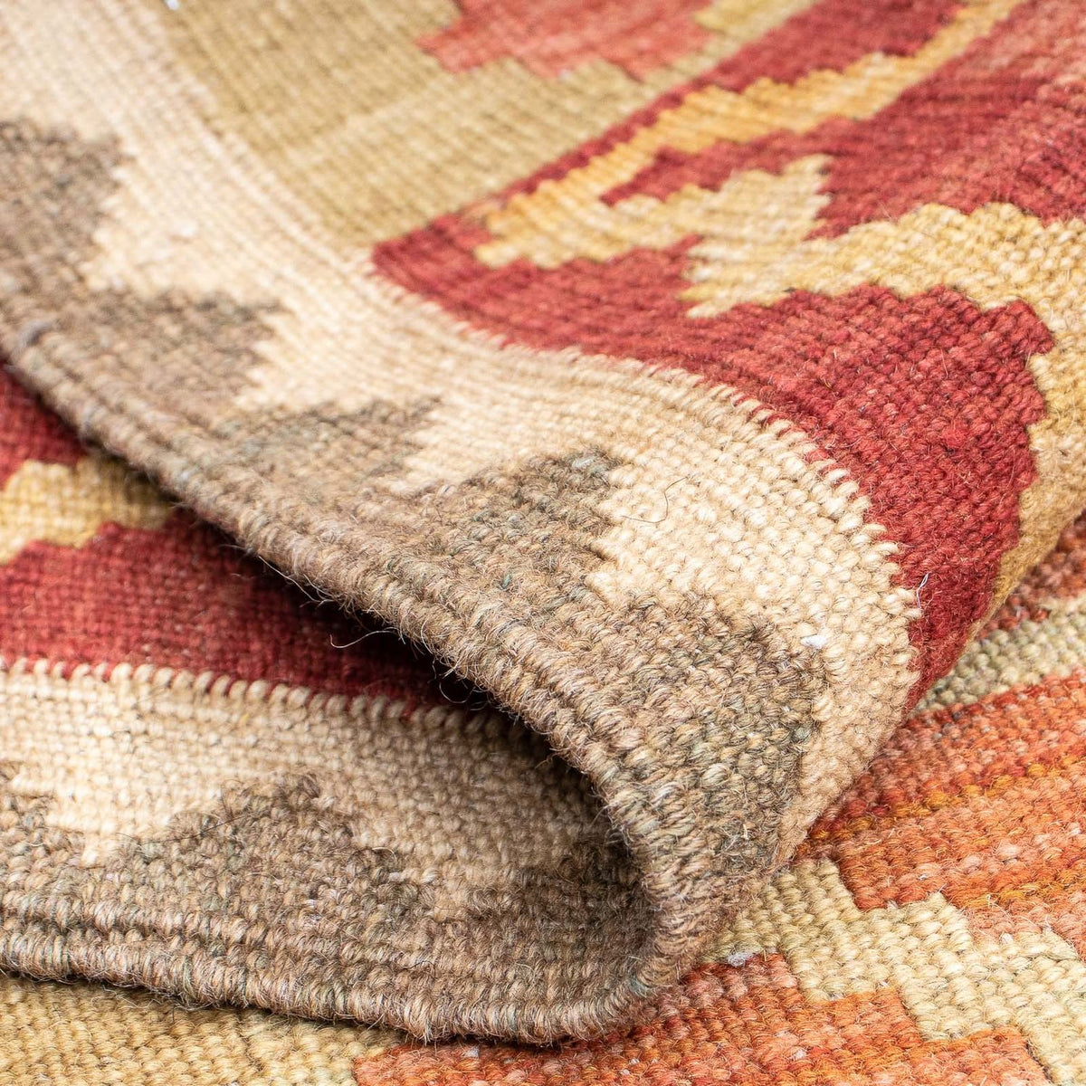 Kelim Teppich - Splash 198 x 68 cm - rost