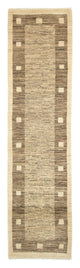 Gabbeh Teppich Indus 74x300cm - Wollteppich - grau