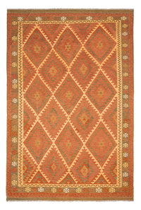 Tapis Kelim - Splash - 294 x 207 cm - marron