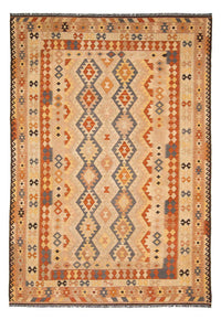 Tapis Kelim - Splash - 293 x 200 cm - marron clair