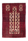 Tapis Belutsch 91x136cm - Tapis oriental - rouge foncé - Rectangle / Rouge foncé / 91 x 136 cm Rectangle