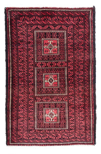 Tapis Belutsch - 158 x 103 cm - rouge foncé