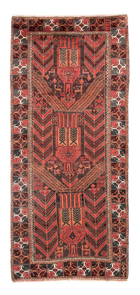 Tapis de couloir Tapis Belutsch - 205 x 100 cm - rouge clair