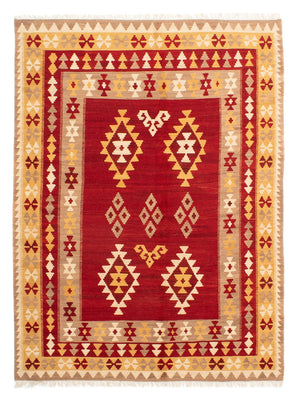 Kelim Teppich - Oriental 252 x 178 cm - dunkelrot