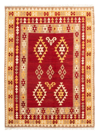 Tapis Kelim - Oriental - 252 x 178 cm - rouge foncé