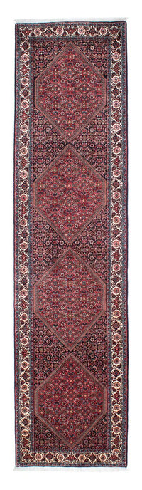 Tapis de couloir Tapis persan - Bidjar - 308 x 78 cm - rouge clair
