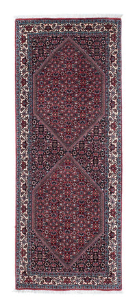 Tapis de couloir Tapis persan - Bidjar - 200 x 75 cm - rouge clair