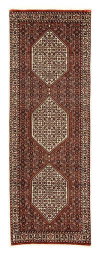 Tapis de couloir Tapis persan - Bidjar - 273 x 87 cm - rouge foncé