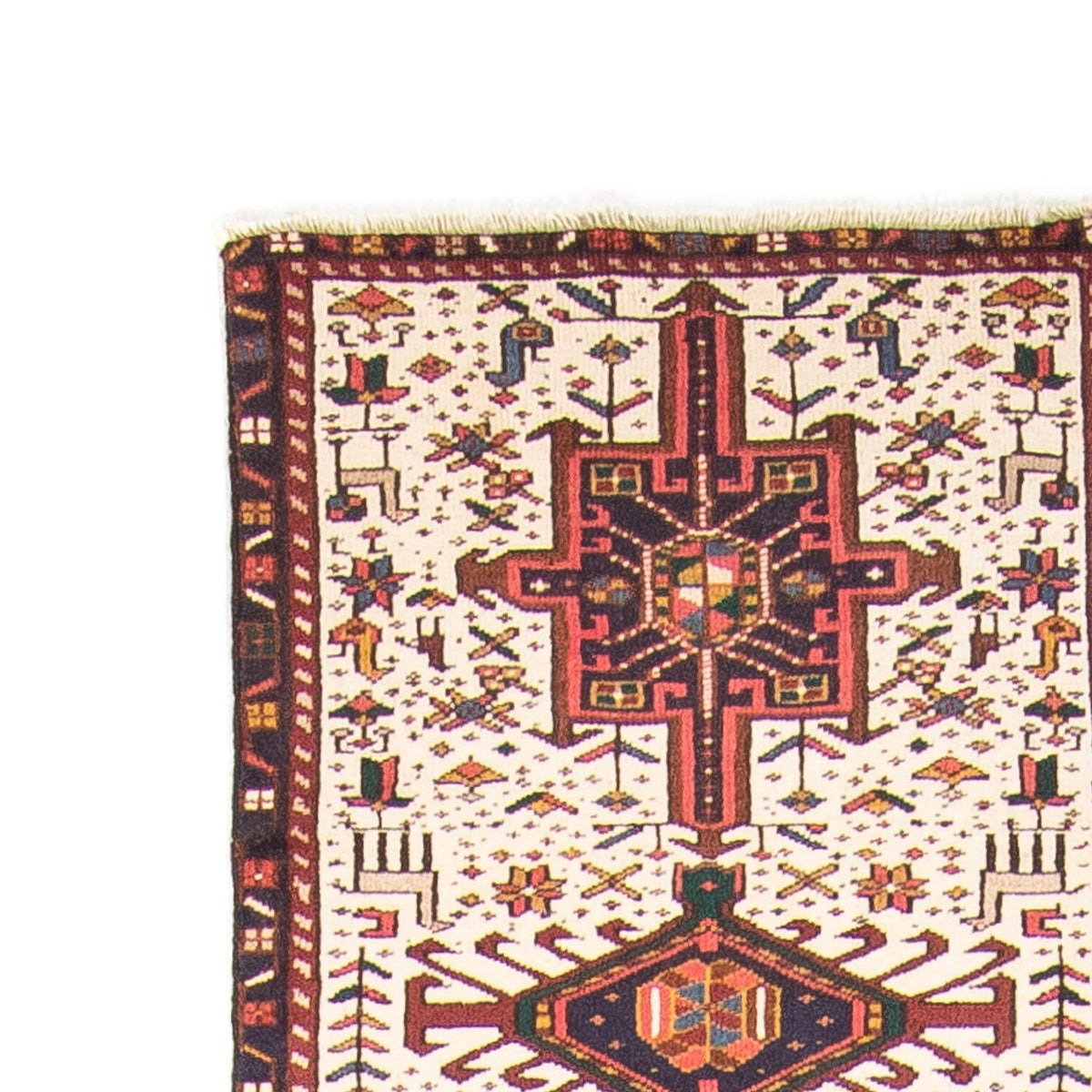 Qaraja Teppich 66x432cm - Perserteppich - beige