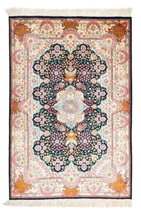 Tapis persan - Ghom - 130 x 81 cm - beige