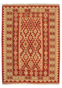 Tapis Kelim - Oriental - 198 x 146 cm - rouge foncé