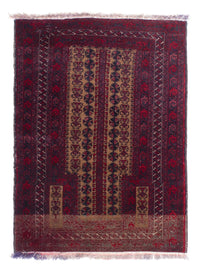 Tapis Belutsch - 125 x 92 cm - rouge foncé