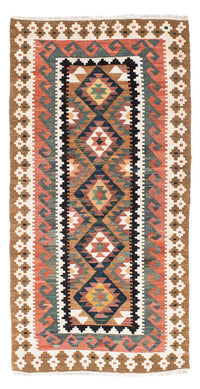 Tapis de couloir Tapis Kelim - Oriental - 200 x 101 cm - marron clair
