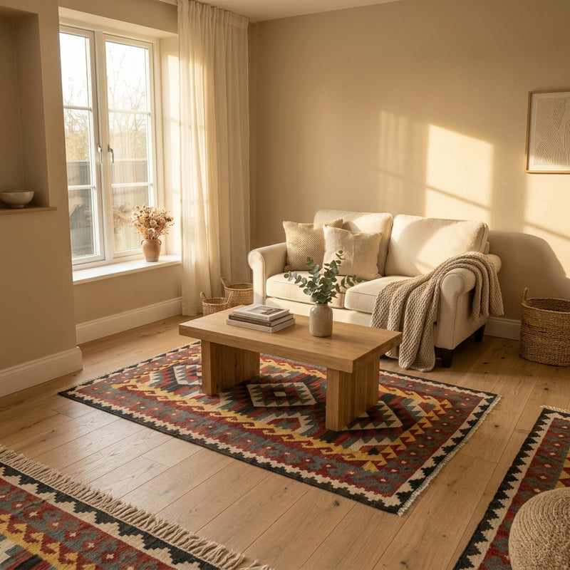 Kilim Maimana Tappeto 260x137cm - Tappeto di lana