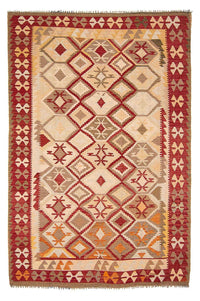 Tapis Kelim - Splash - 290 x 193 cm - beige