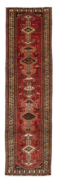 Tapis de couloir Tapis persan - Nomadic - 400 x 105 cm - rouge