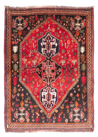 Tapis persan - Nomadic - 174 x 124 cm - rouge foncé