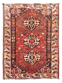 Tapis persan - Nomadic - 152 x 114 cm - rouge foncé