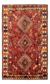 Tapis persan - Nomadic - 260 x 155 cm - rouge foncé