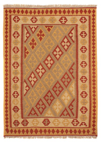 Tapis Kelim - Oriental - 198 x 146 cm - marron clair
