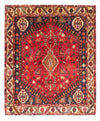 Shiraz Tappeto 130x162cm - Tappeto persiano - Rettangolo / Rosso scuro / 130 x 162 cm Rettangolo